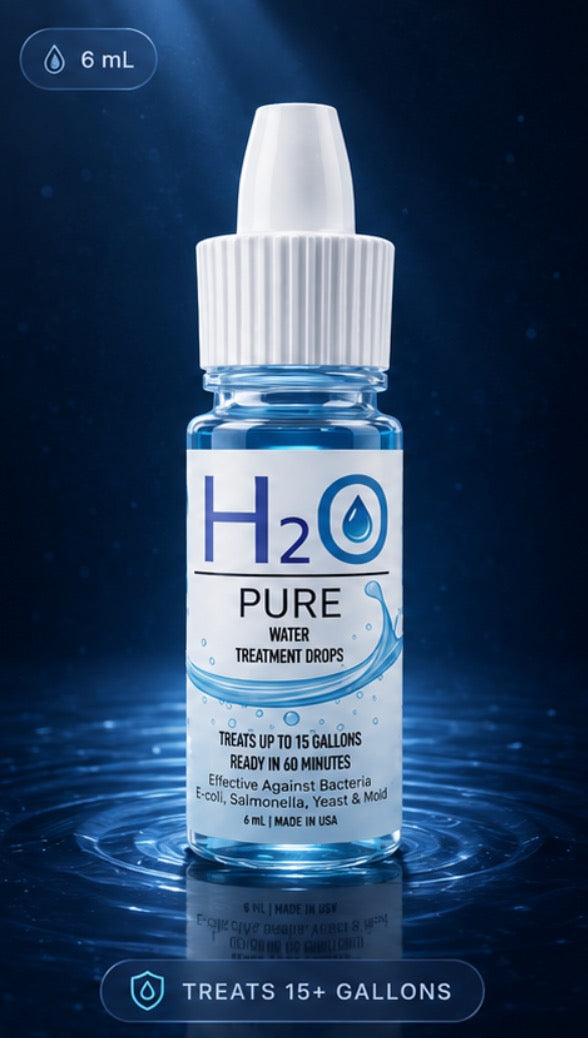 H2O Pure 6ml water treatment drops bottle